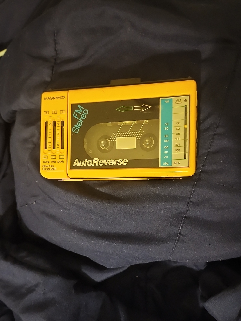 Yellow AutoReverse FM Stereo Portable Cassette Player